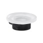 Sapho Gedy Pirenei - Porte-savon avec support, noir mat/verre satiné PI1114