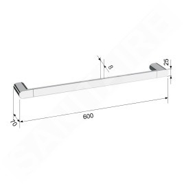 Sapho Flori - Porte-serviettes 600x70 mm, chrome RF009