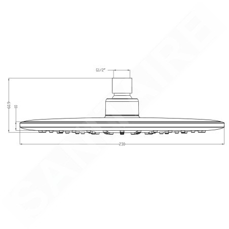 Bruckner Douches - Douche de tête 230, 1 jet, ABS/chrome 621.300.1