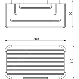 Novaservis Accessoires métalliques - Grille étagère, chrome 6077,0