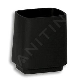 Novaservis Metalia 4 - Porte-brosse à dents à poser, noir 6406/1,5