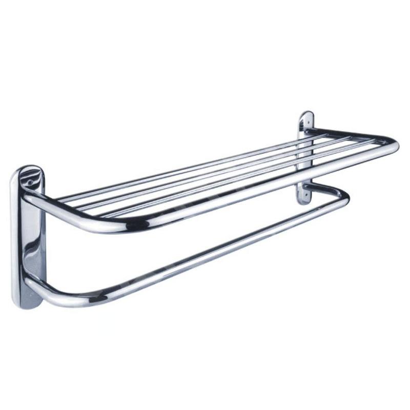 Nimco Autres - Étagère avec porte-serviettes, longueur 620 mm, inox PO 7061-18