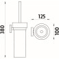 Nimco Unix - Balayette de toilette murale avec support, verre mat/ chrome UN 13094W-26