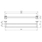 Novaservis Metalia 12 - Double porte-serviettes, chrome 0225,0 Novaservis Metalia 12 - Double porte-serviettes, chrome 0225,0