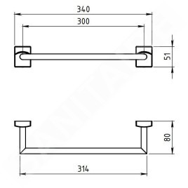 Novaservis Metalia 12 - Porte-serviettes, 350 mm, chrome 0226,0