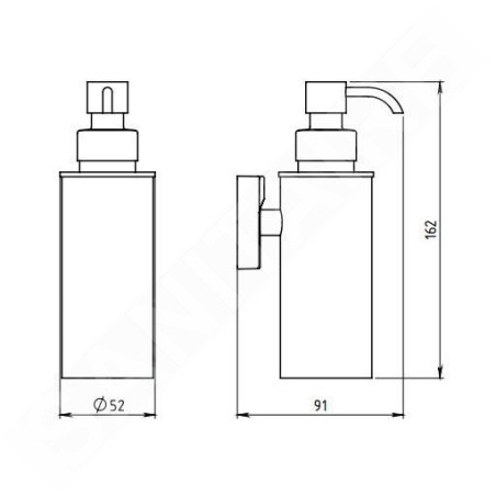 Novaservis Metalia 12 - Distributeur de savon avec support, verre/chrome 0277,0