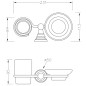 Sapho Diamond - Porte-savon, porte-verre, chrome 1317-04