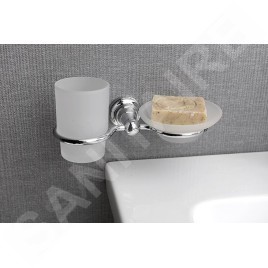 Sapho Diamond - Porte-savon, porte-verre, chrome 1317-04