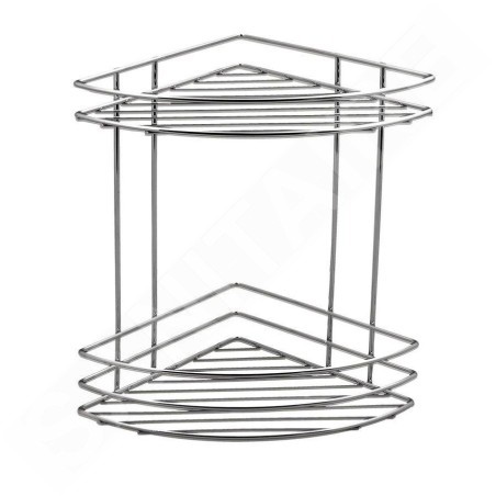 Aqualine Chrom Line - Tablette d'angle double, chromée 37010