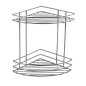 Aqualine Chrom Line - Tablette d'angle double, chromée 37010