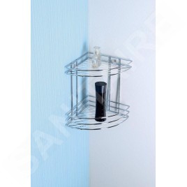 Aqualine Chrom Line - Tablette d'angle double, chromée 37010