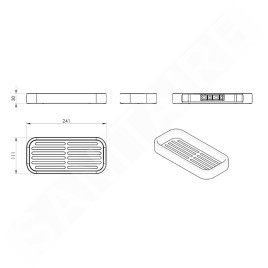 Sapho Gedy Smart - Étagère de douche 241x30x111 mm, chrome 3218