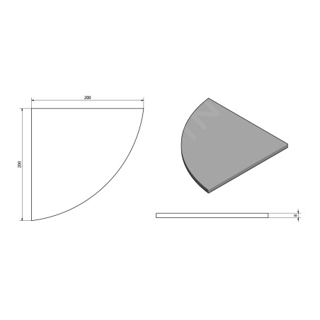 Sapho Accessoires - Tablette d'angle, verre clair 23487