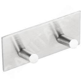 Sapho Accessoires - Crochet double autocollant, inox brossé 31202