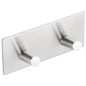 Sapho Accessoires - Crochet double autocollant, inox brossé 31202
