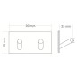 Sapho Accessoires - Crochet double autocollant, inox brossé 31202