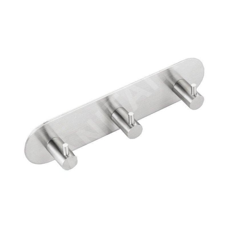 Sapho Accessoires - Crochet triple, rond, inox brossé 32203 Sapho Accessoires - Crochet triple, rond, inox brossé 32203