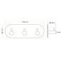Sapho Accessoires - Crochet triple, rond, inox brossé 32203 Sapho Accessoires - Crochet triple, rond, inox brossé 32203