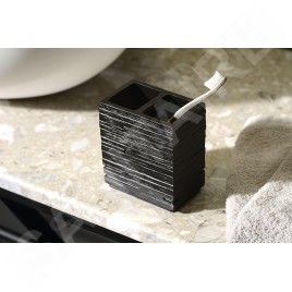 Sapho Gedy Quadrotto - Verre pour brosse à dents, noir QU9814