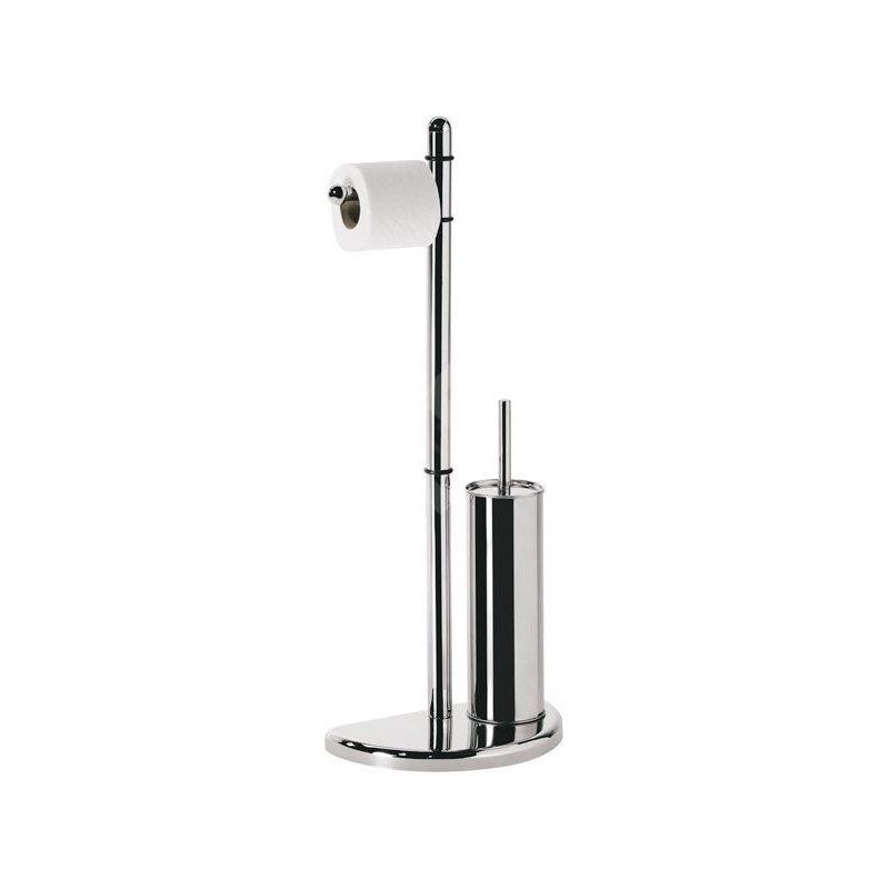 Aqualine Accessoires - Porte-rouleaux WC avec brosse de toilette, chrome HI32