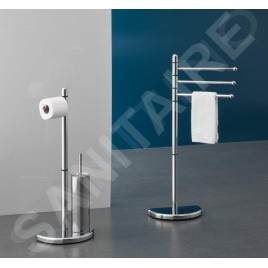 Aqualine Accessoires - Porte-rouleaux WC avec brosse de toilette, chrome HI32