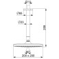 Hansa Basicjet - Douche de tête Style 200x200 mm bras de douche 260 mm, chrome 44370200