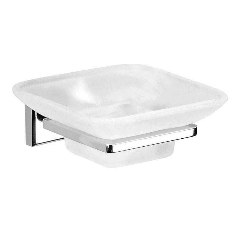 Sapho Gedy Colorado - Porte-savon avec support, verre dépoli/chrome 6911