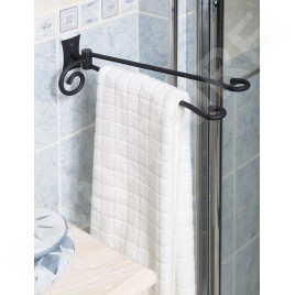 Sapho Rebecca - Porte-serviettes double, longueur 362 mm, noir CC021
