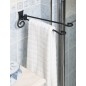 Sapho Rebecca - Porte-serviettes double, longueur 362 mm, noir CC021