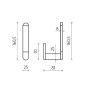 Nimco Nava - Porte papier toilette, noir mat/chrome NA 28055R