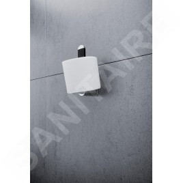 Nimco Nava - Porte papier toilette, noir mat/chrome NA 28055R