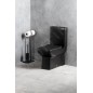 Sapho Accessoires de salle de bains Gedy - Porte-rouleaux WC et brosse de toilette et réservoir à poser Florida, noir mat 733214