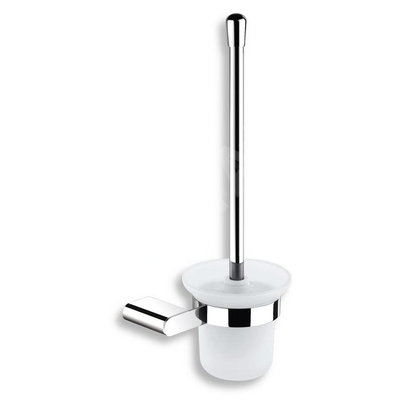 Novaservis Titania Naty - Brosse WC murale avec support, verre dépoli/chrome 66633,0 Novaservis Titania Naty - Brosse WC murale avec support, verre dépoli/chrome 66633,0