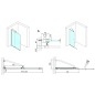 Polysan Modular Shower - Paroi de douche coulissante 1200 mm, avec coulisses, verre clair MS5-120 Polysan Modular Shower - Paroi de douche coulissante 1200 mm, avec coulisses, verre clair MS5-120