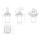 Sapho Zen - Distributeur de savon avec support, verre dépoli/chrome 161010