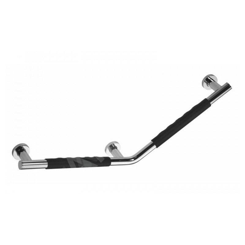 Sapho X-Round - Barre d'appui brisée, 715x325x80 mm, gauche, inox XR508