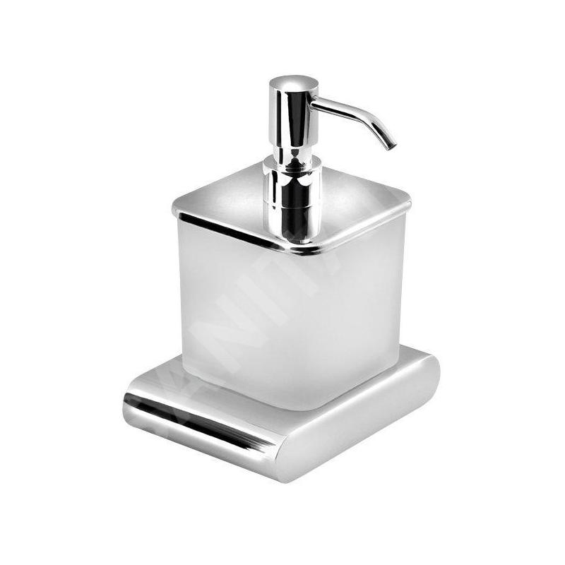 Sapho Flori - Distributeur de savon avec support, verre dépoli/chrome RF019