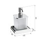 Sapho Flori - Distributeur de savon avec support, verre dépoli/chrome RF019