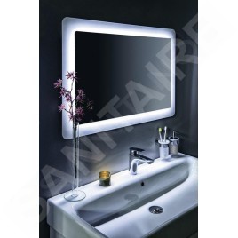 Sapho Gedy Pirenei - Distributeur de savon avec support, chrome/verre satiné PI8113
