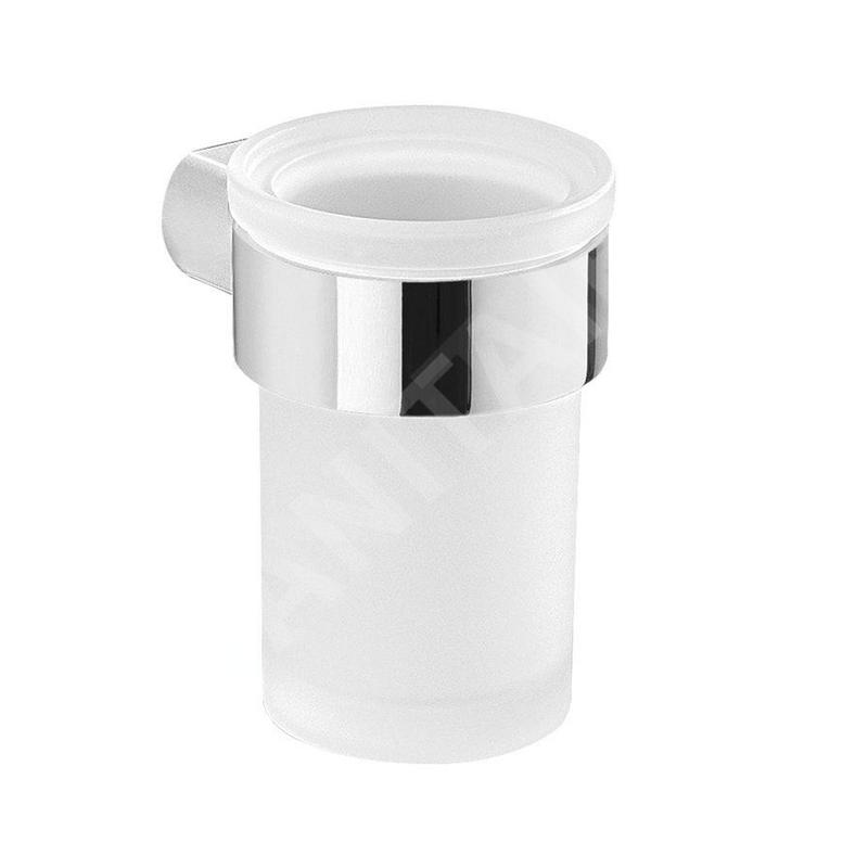 Sapho Gedy Pirenei - Verre pour brosse à dents et dentifrice, à poser, verre dépoli/chrome PI1013