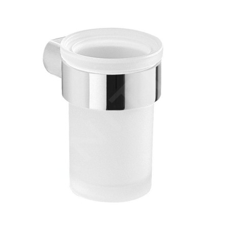 Sapho Gedy Pirenei - Verre pour brosse à dents et dentifrice, à poser, verre dépoli/chrome PI1013