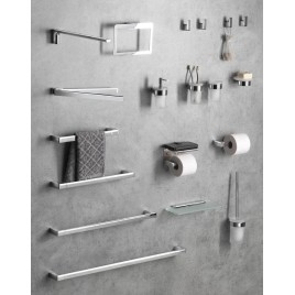 Sapho Gedy Pirenei - Verre pour brosse à dents et dentifrice, à poser, verre dépoli/chrome PI1013