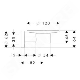 Hansgrohe Logis - Porte-savon avec support, verre / inox brossé 40515820