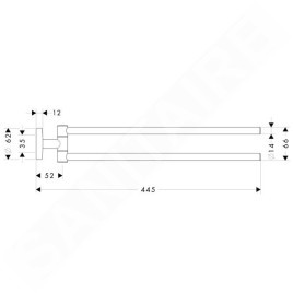 Hansgrohe Logis - Porte-serviettes à deux bras, nickel brossé 40512820