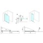 Polysan Modular Shower - Paroi de douche coulissante 1600 mm, avec coulisses, verre clair MS5-160 Polysan Modular Shower - Paroi de douche coulissante 1600 mm, avec coulisses, verre clair MS5-160