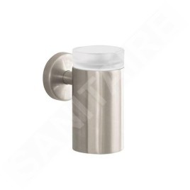 Hansgrohe Logis - Gobelet à brosse à dents et dentifrice avec support, verre / nickel brossé 40518820
