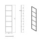 Sapho Ska - Support de serviettes 420x1700 mm, noir mat SKA551