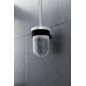 Nimco Nava - Brosse de toilette murale avec support, noir mat/verre mat NA 28094WN