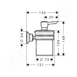 Axor Montreux - Distributeur de savon liquide, chrome 42019000