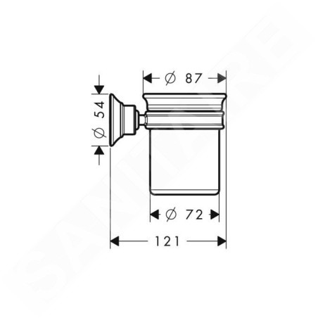 Axor Montreux - Verre pour brosse à dents, chrome 42134000